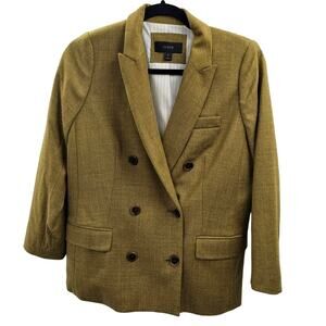 J. Crew Olive Double-Breasted Blazer